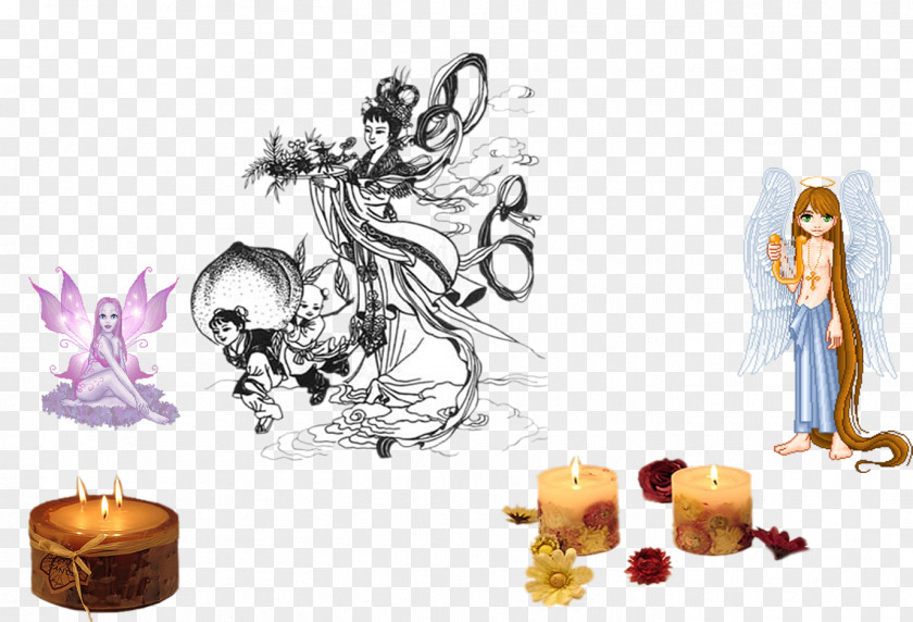 Candle Cartoon Change Mid-Autumn Festival Illustration PNG