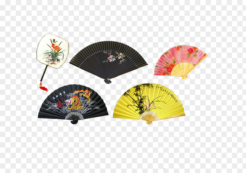 Chinese Fan Sub Paper Hand Chinoiserie PNG