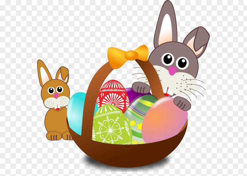 Easter Cliparts Bunny Basket Egg Hunt PNG