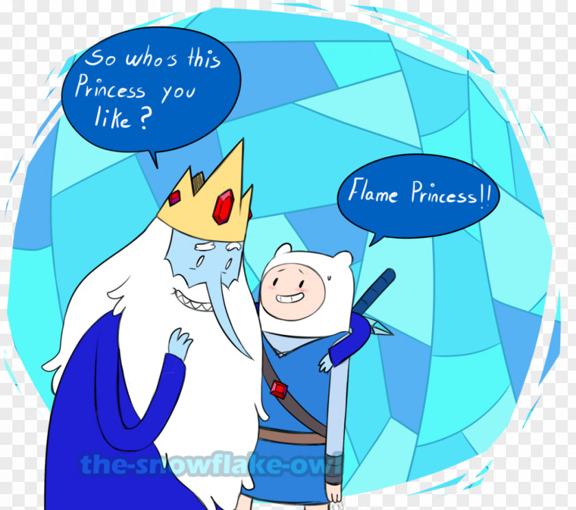 Finn The Human Ice King Flame Princess Fan Art PNG