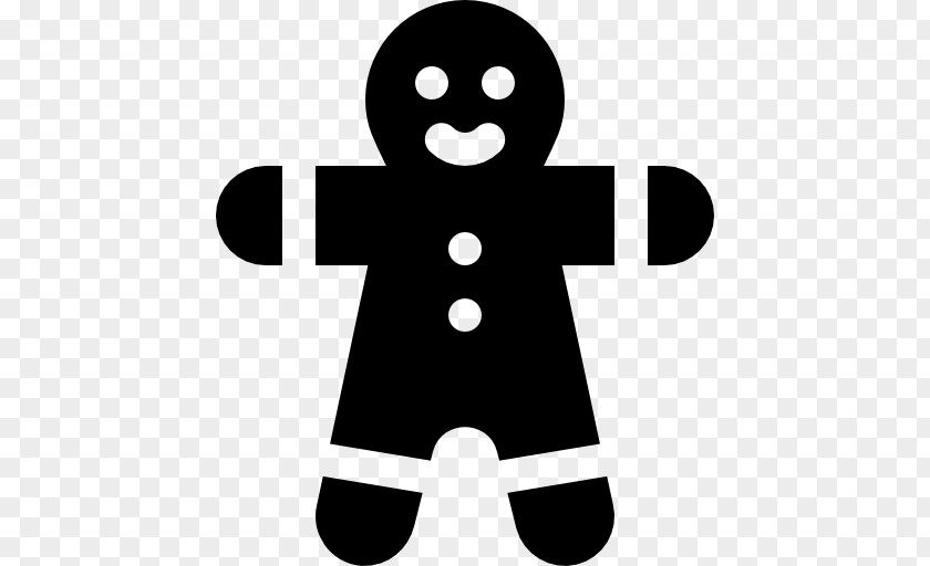 Gingerbread Man Cartoon Silhouette Symbol Clip Art PNG