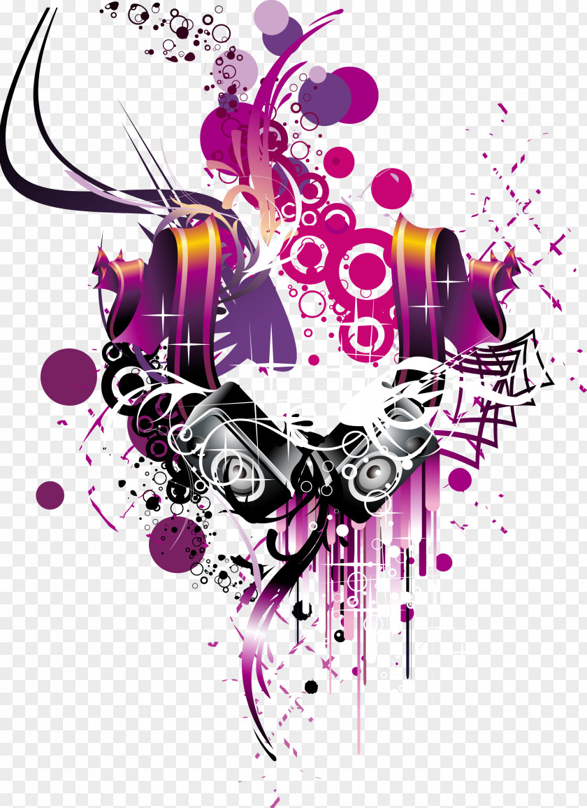 Graphic Design Illustration PNG design Illustration, non-mainstream music graffiti, pink and multicolored clipart PNG