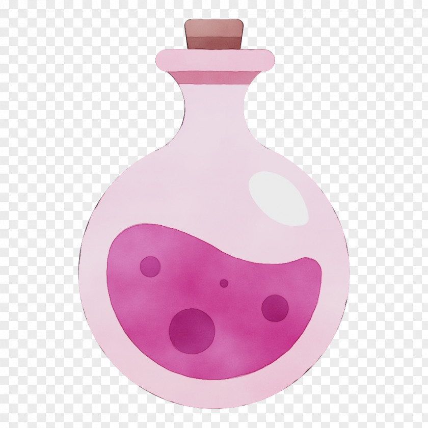 Water Bottle Pink Watercolor Cartoon PNG