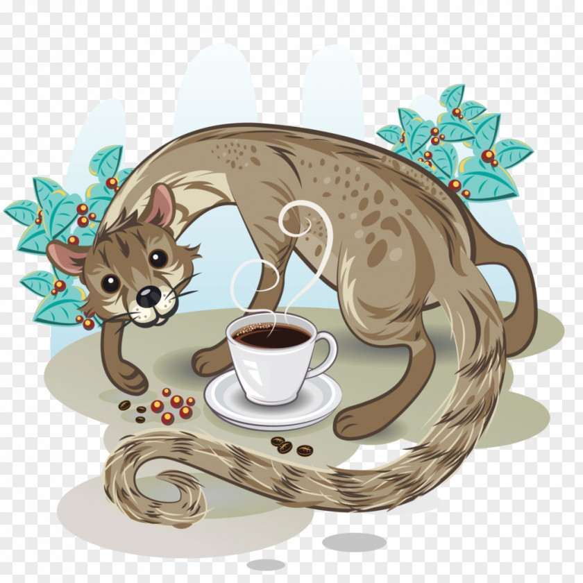 Coffee Kopi Luwak Cafe Asian Palm Civet PNG