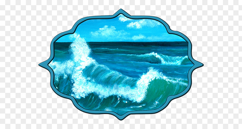 Crashing Wave Vector Painting Fine Art Seascape PNG