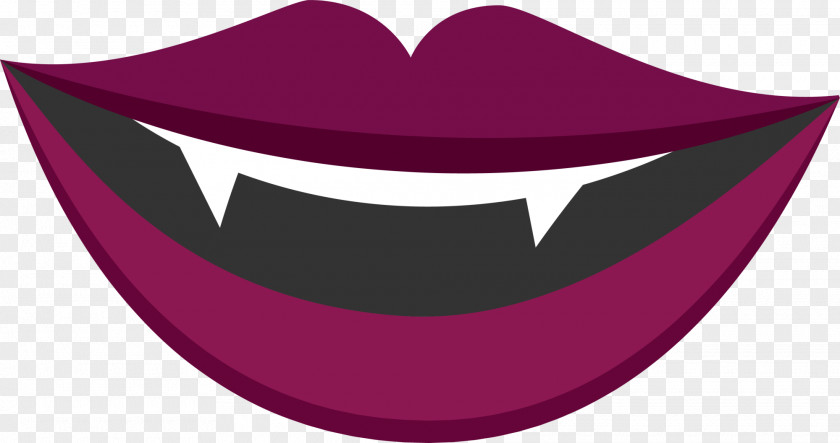 Purple Vampire Lips Horror Ghost PNG