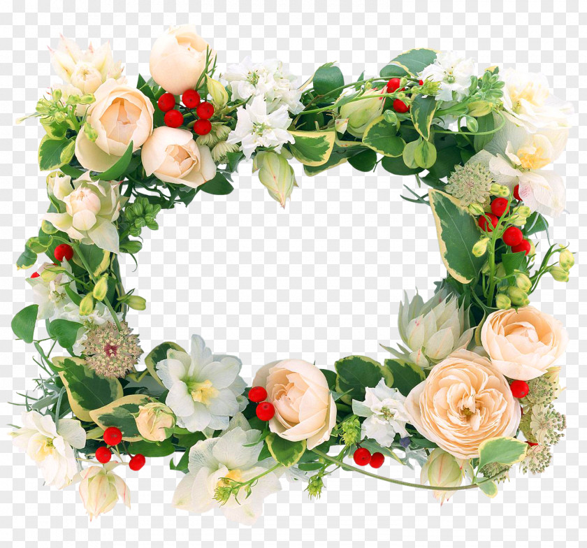 Vintage Floral Flower Animation Picture Frames Garland PNG