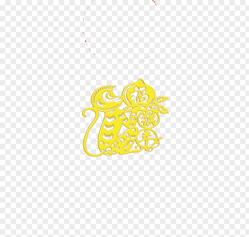 Golden Monkey Yellow Area Pattern PNG