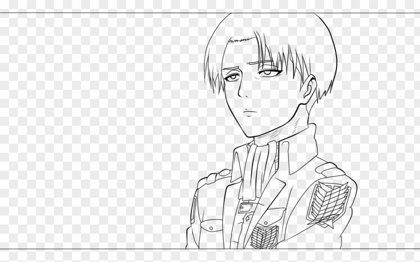 Hanji Mikasa Ackerman Levi Line Art Drawing Sketch PNG