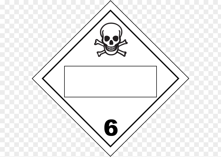 Placard HAZMAT Class 6 Toxic And Infectious Substances Hazard Symbol Dangerous Goods 2 Gases PNG