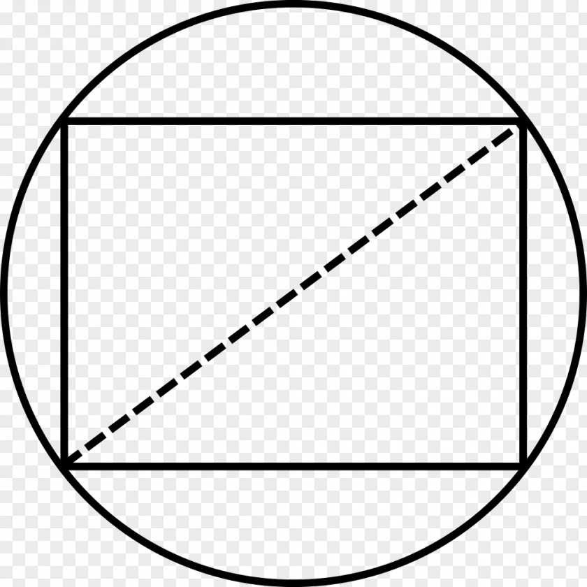 Rectangle Diameter Circumscribed Circle Diagonal Computer Monitors PNG