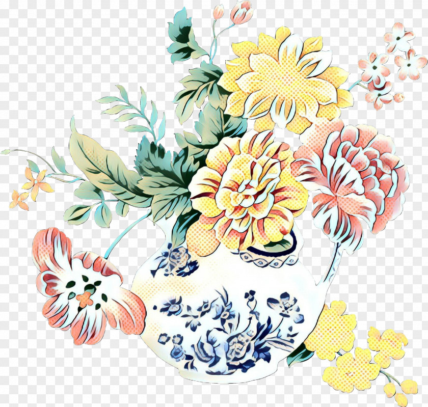 Ceramic Tableware Flowers Background PNG