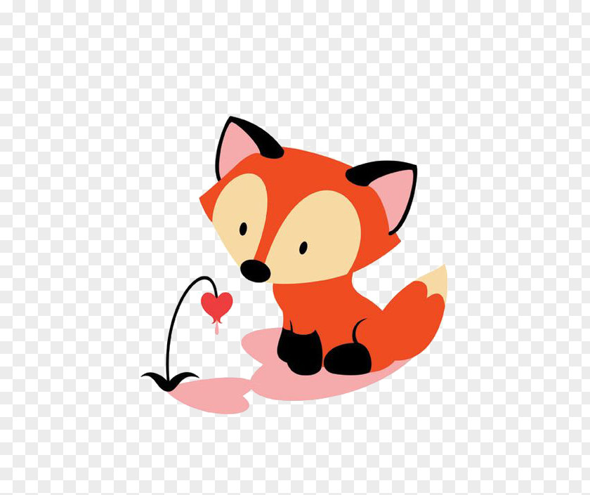 Fox Red Valentines Day Infant Cuteness PNG