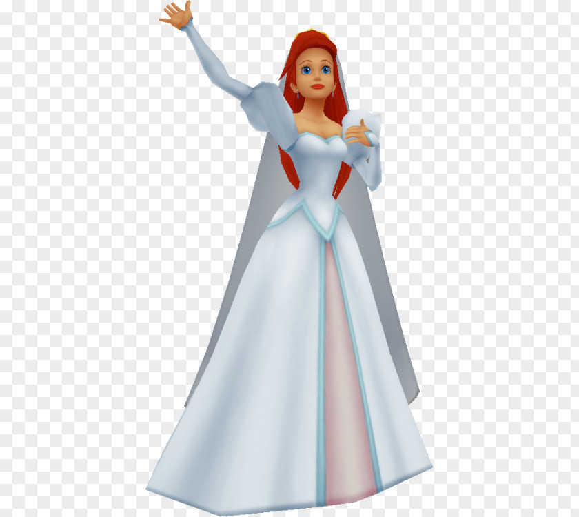 Kingdom Hearts II Ariel The Little Mermaid Wedding Dress Bride PNG