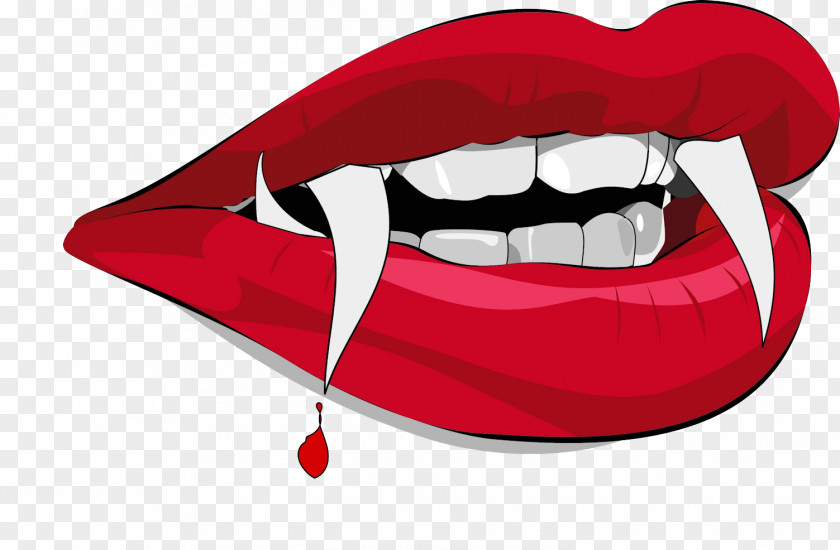 Vampire Mouth Fang Tooth Clip Art PNG