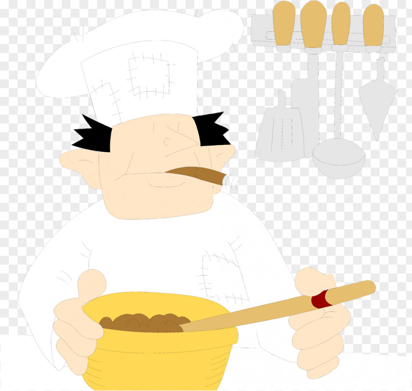 Cooking Bowl Chef Spoon PNG
