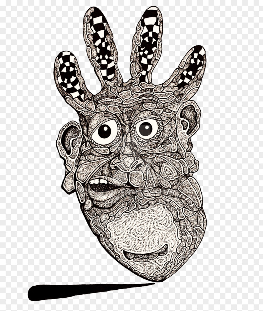 Dotwork Hare Drawing Visual Arts /m/02csf PNG