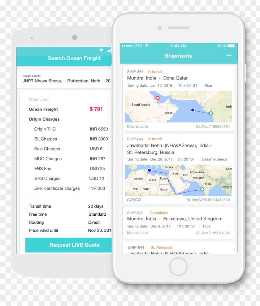 Marine Logistics Mobile App Development Android Shipwaves PNG