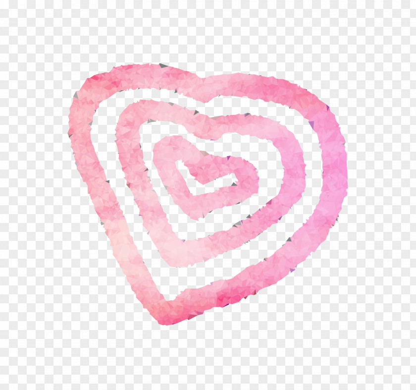 Pink M Heart Font M-095 RTV PNG