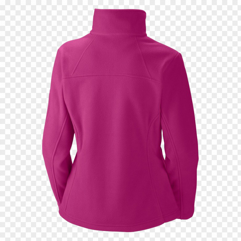 Polar Fleece Jacket Sleeve Zipper Woman PNG