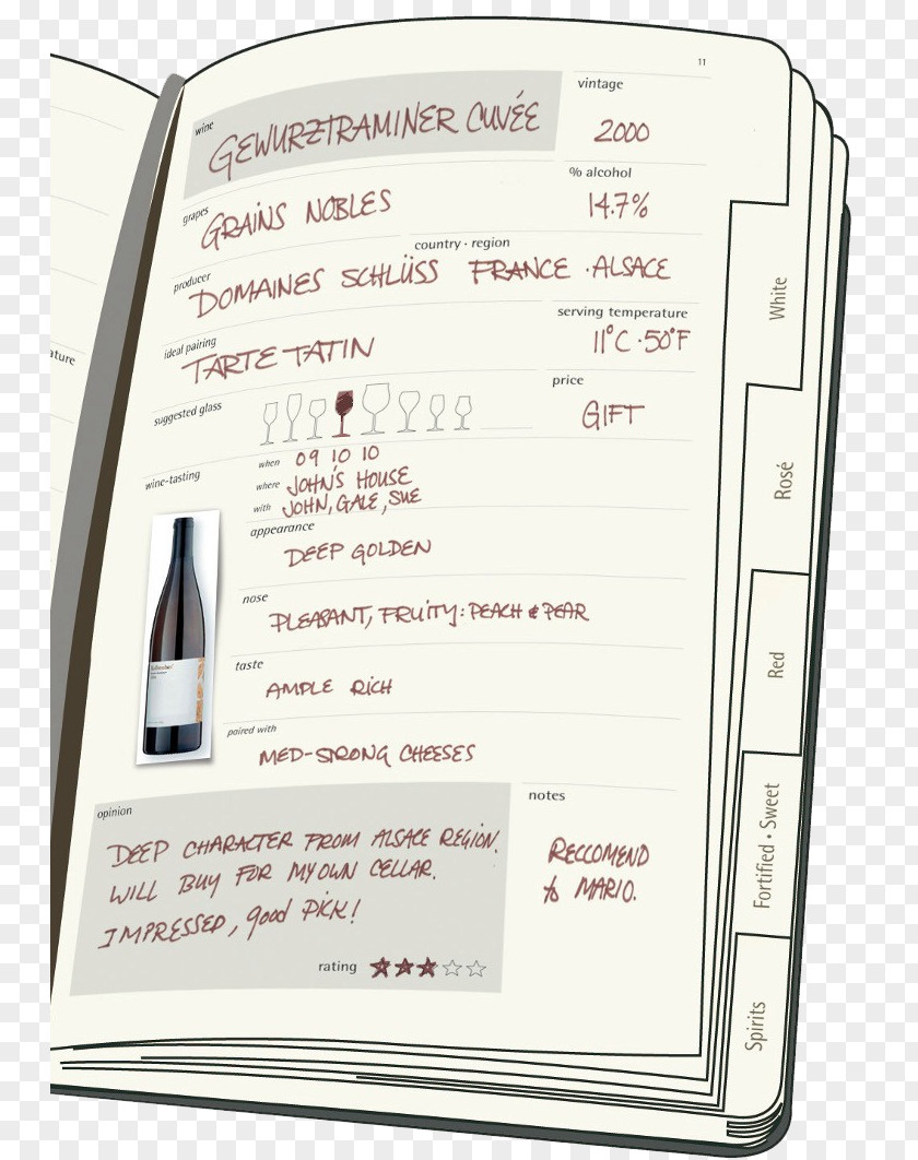 Wine Tasting Moleskine Distilled Beverage Notebook PNG