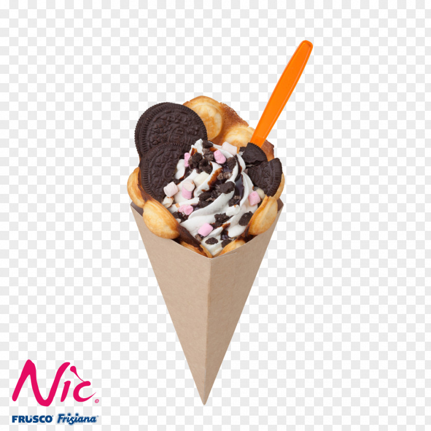 Bubble Waffle Gelato Sundae Ice Cream Cones PNG