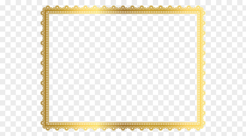 Gold Border Frame Transparent Picture Yellow Area Pattern PNG