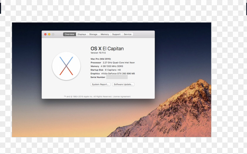Postcard MacOS OS X El Capitan Hackintosh Operating Systems PNG