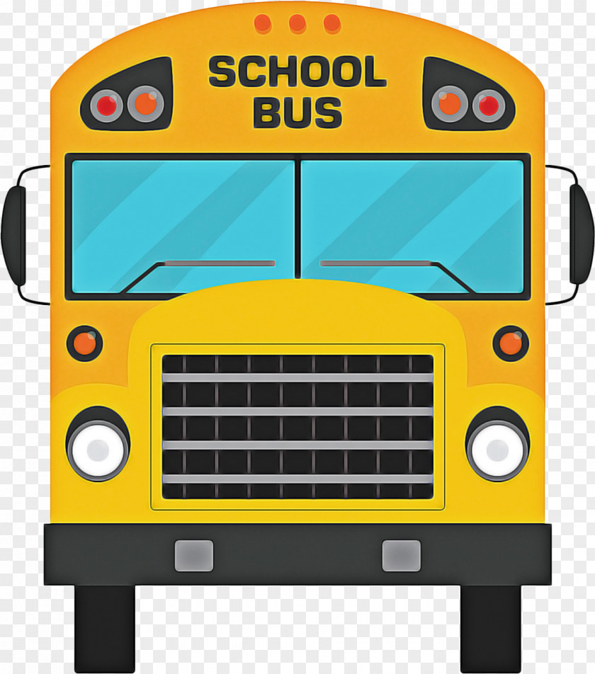 Public Transport Car School Bus Cartoon PNG