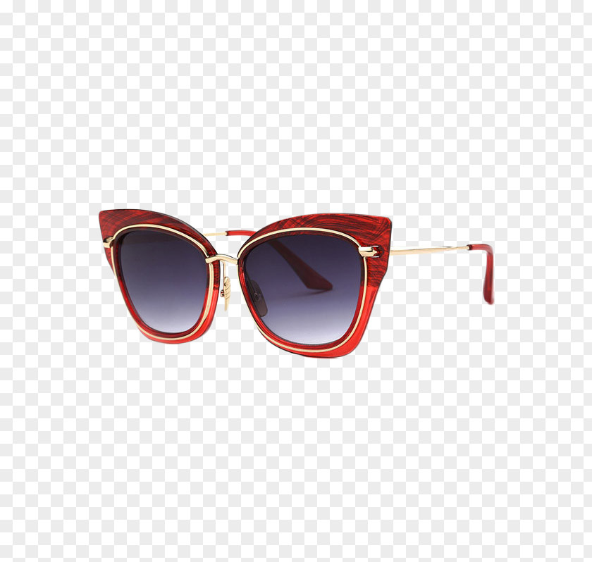 Red Sunglasses Eyewear Goggles Cat Eye Glasses PNG