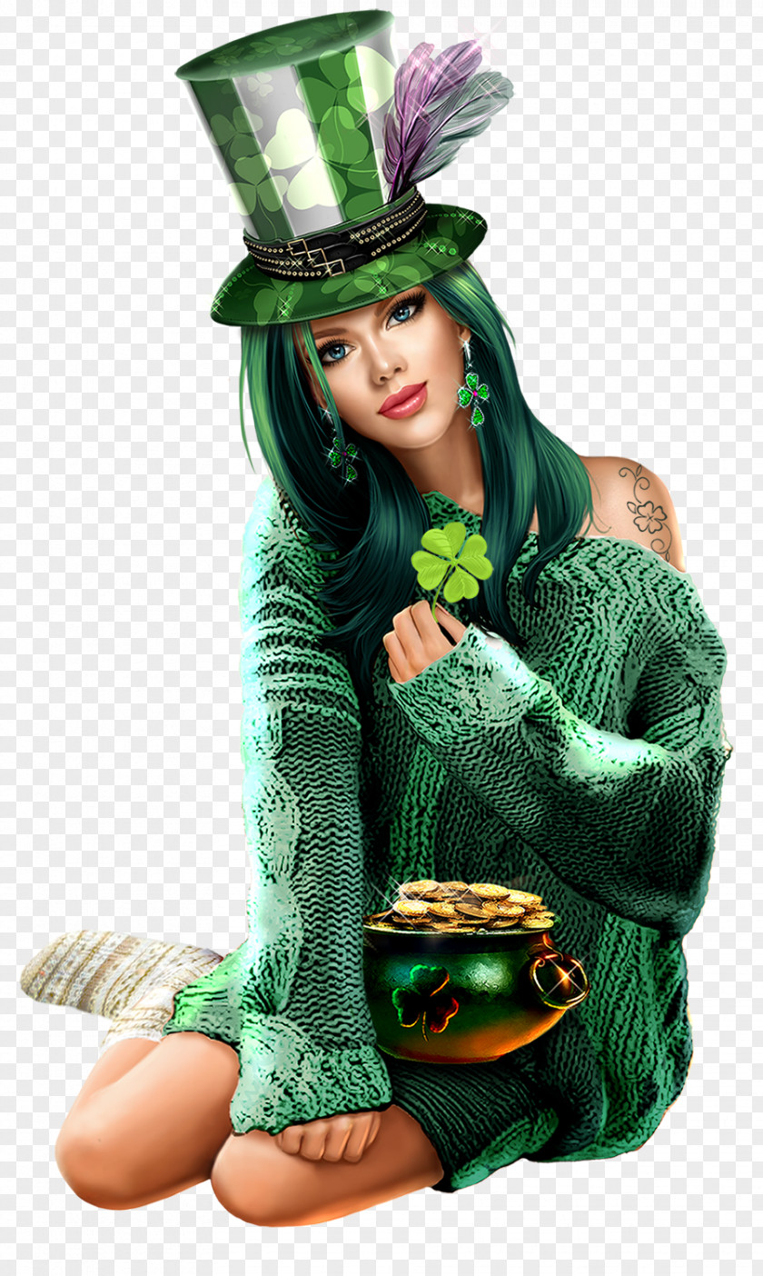 Saint Patrick Patrick's Day Woman Her PNG