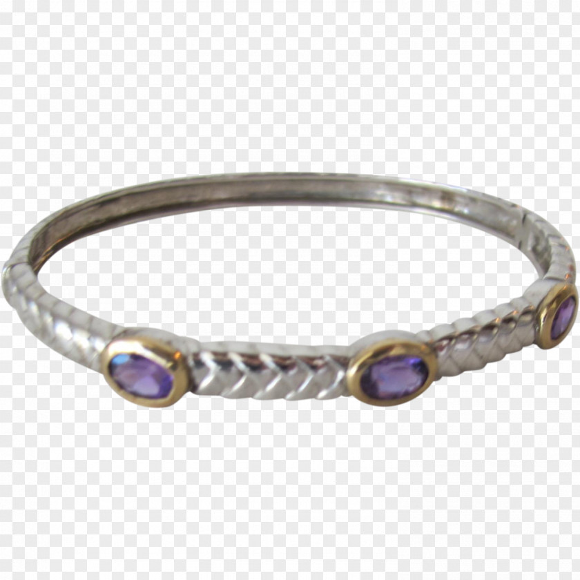 Silver Amethyst Bracelet Bangle Jewellery PNG