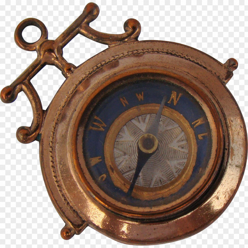 Compass Clock 01504 Antique Metal Clothing Accessories PNG