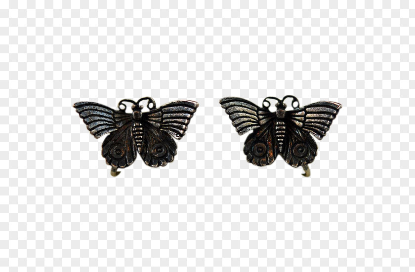Jewellery Earring Moth Sterling Silver PNG