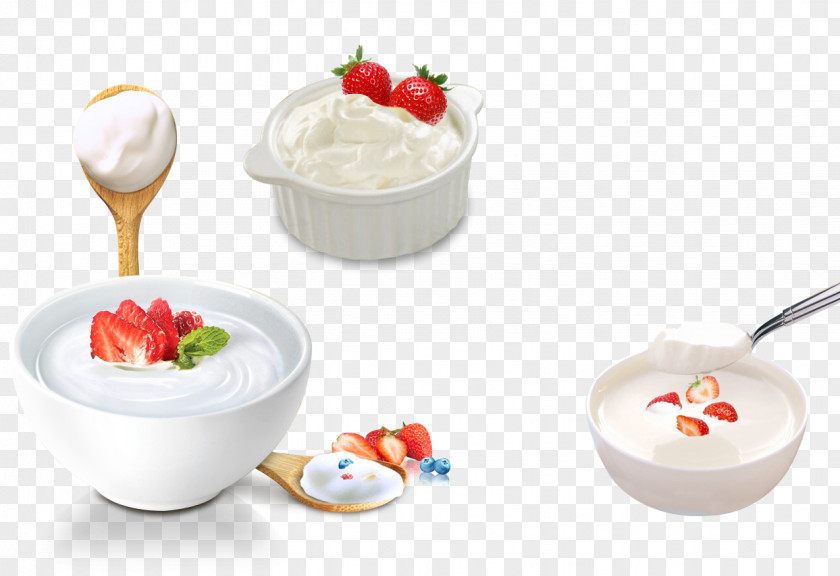 Strawberry Yogurt Drinks Ice Cream Smoothie Soured Milk PNG