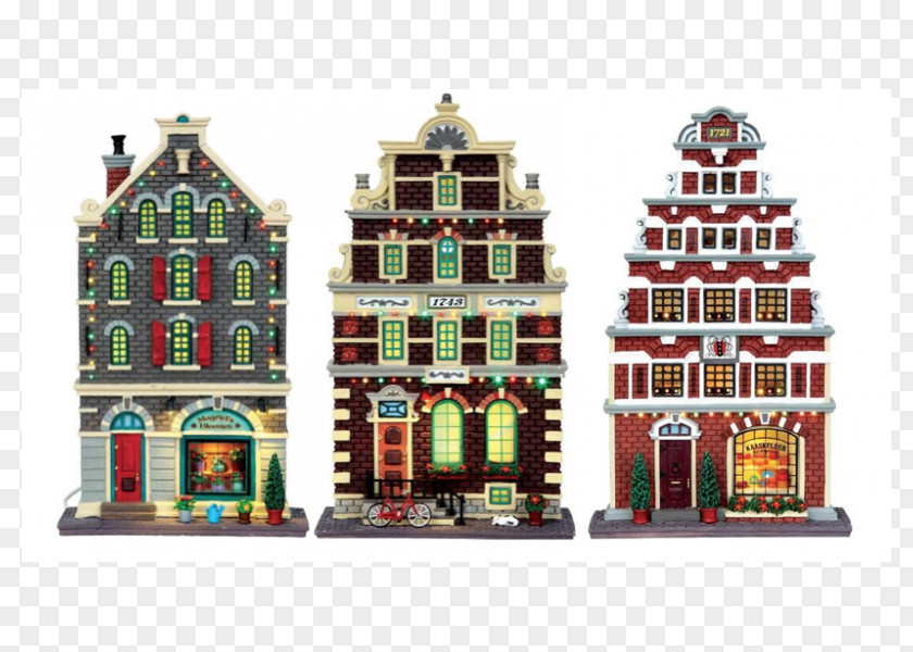 Christmas Village Facade Ornament Building PNG