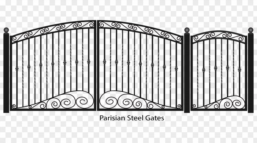 Fancy Gate Clipart Fence Wrought Iron PNG