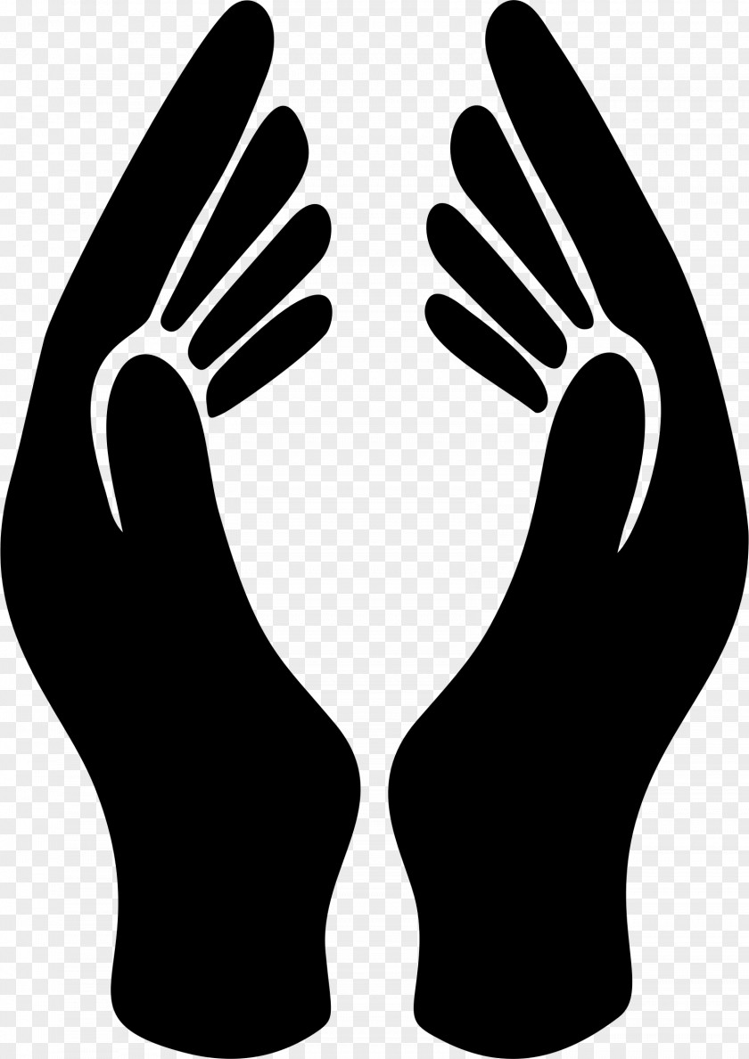Hand Holding Praying Hands Silhouette Clip Art PNG