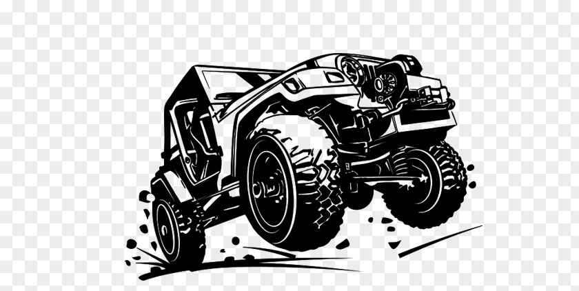 Black And White Jeep Car Off-roading Off-road Vehicle PNG