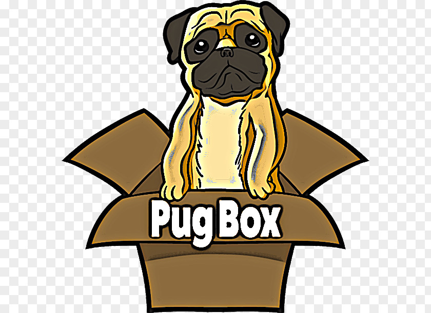 Cartoon Dog Pug Fawn PNG