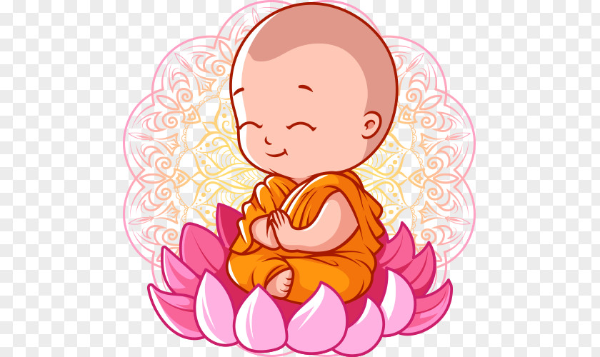 Children's Cartoon Character Buddhism Buddhas Birthday Bhikkhu PNG