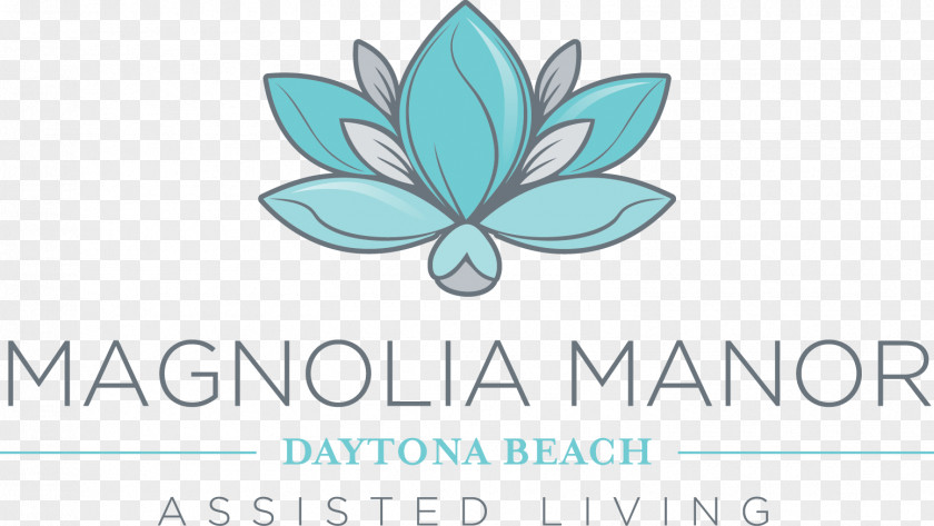Magnolia Logo Turquoise Teal Flower PNG