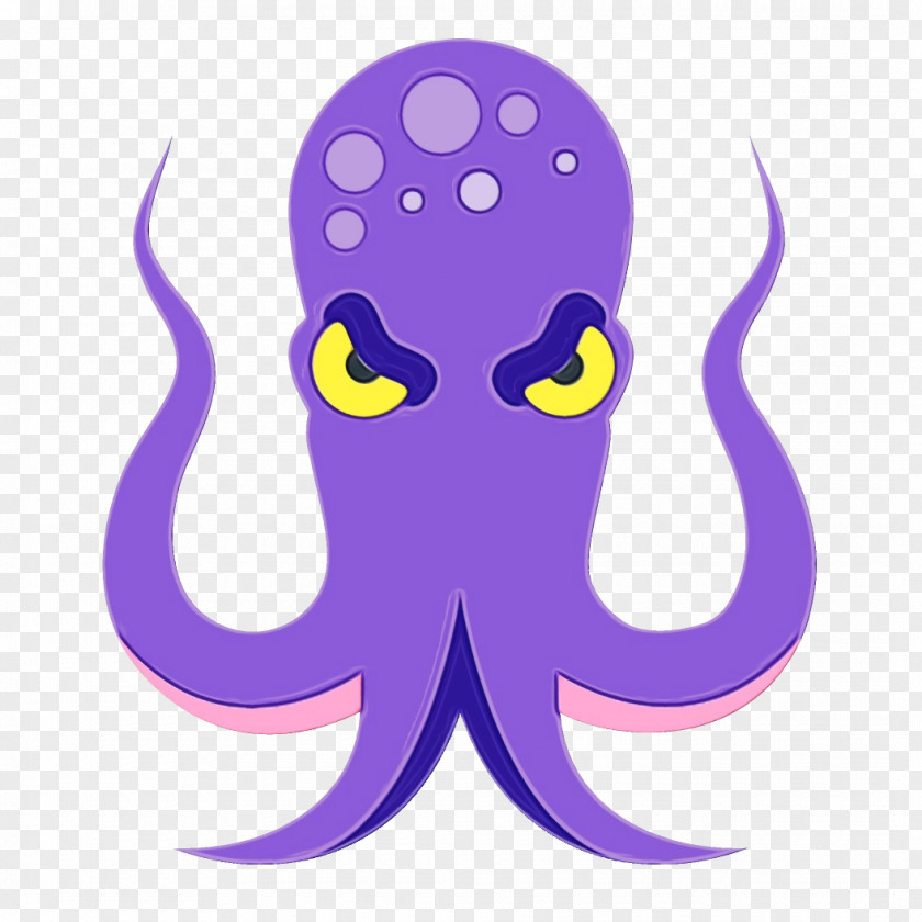 Octopus Violet Purple Cartoon PNG