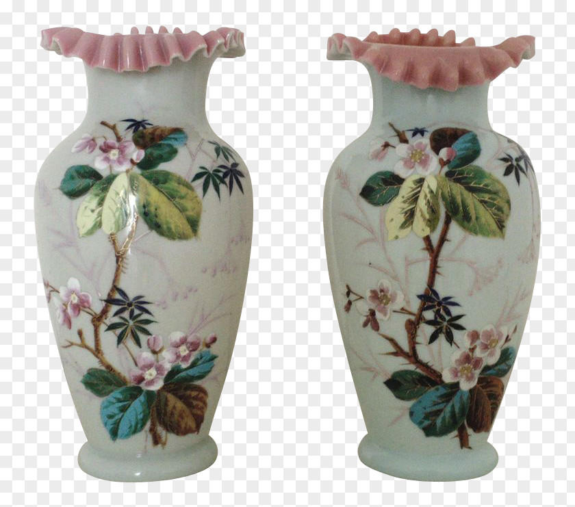 Vase Opaline Glass Ceramic Antique Pottery PNG