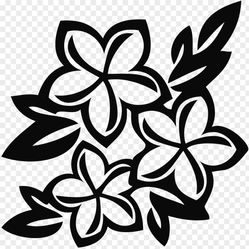 Flower Black White Floral Design Clip Art PNG