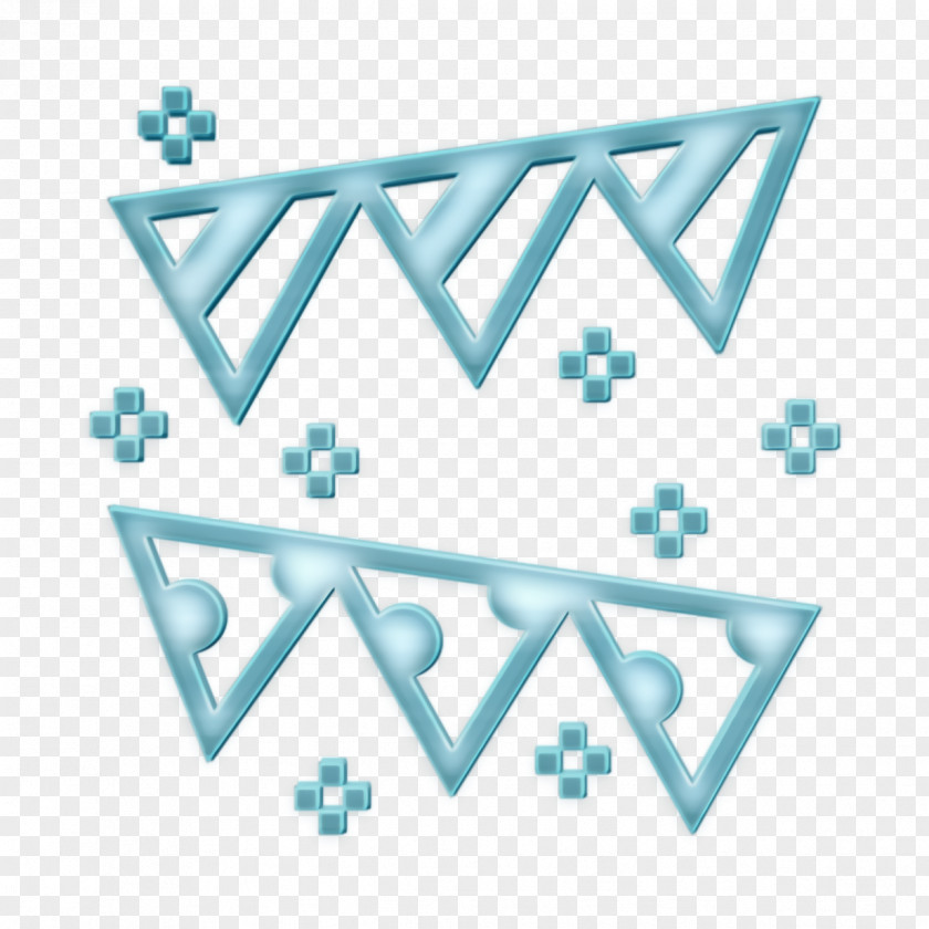 Party Icon Bunting Garland PNG
