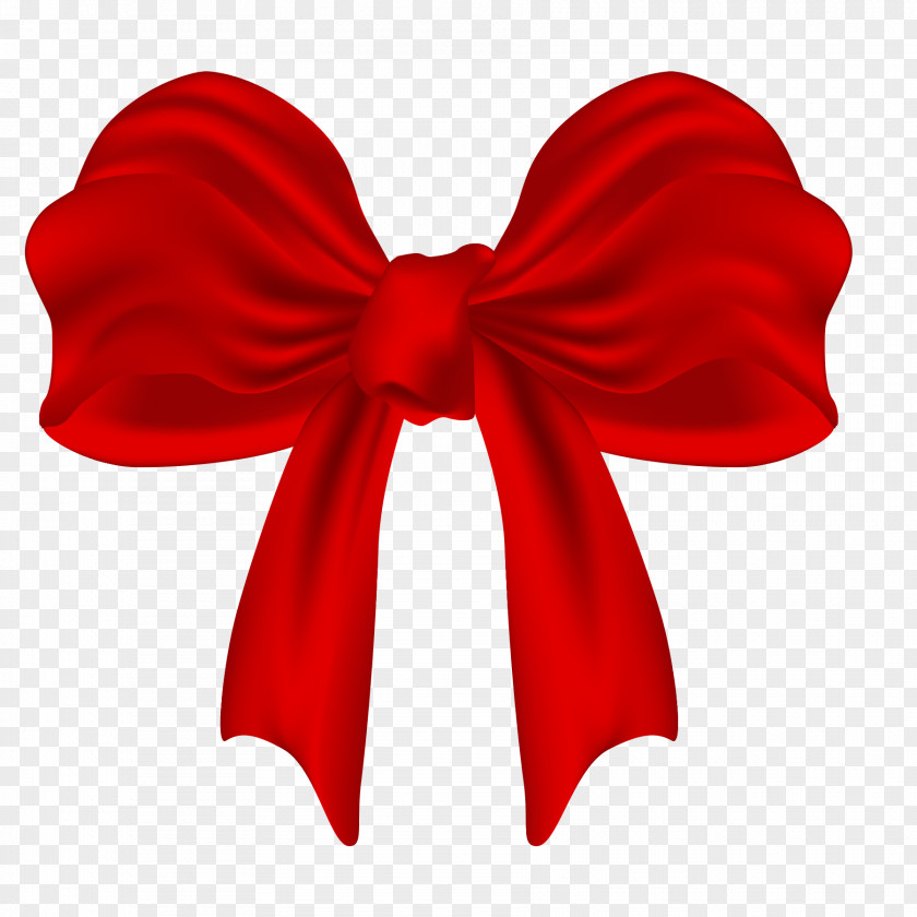 Red Ribbon Bow Decoration Christmas Illustration PNG