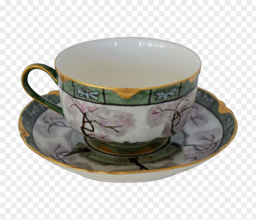 Cup Limoges Coffee Porcelain Saucer Haviland & Co. PNG