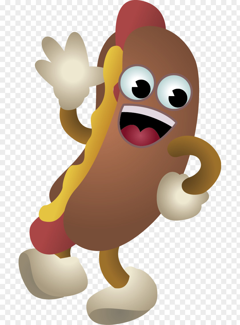 Hot Dog Cartoon Villain Hamburger Sausage Soft Drink Fast Food PNG