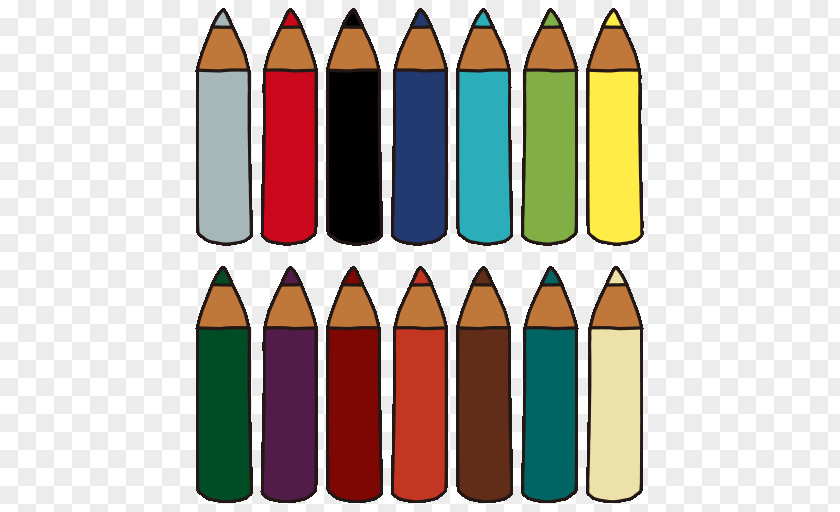 Pencil Color Gradient 蜜柑色 Clip Art PNG